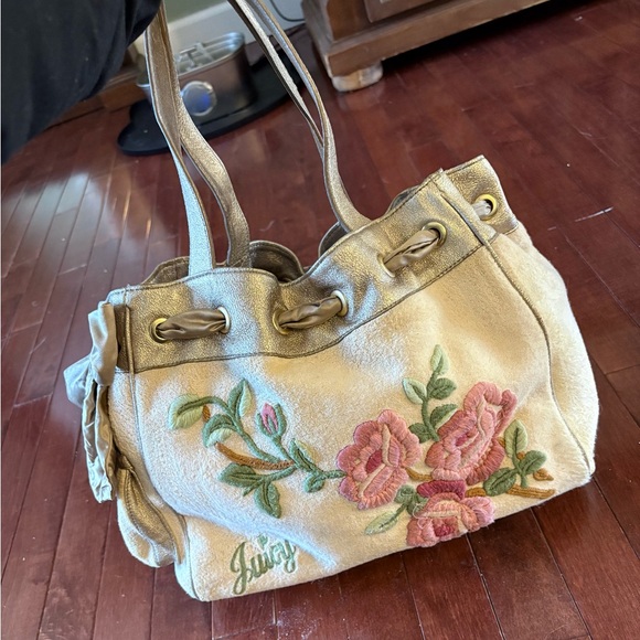 Vtg Y2K Juicy Couture Daydreamer Pink Floral Bag - Picture 3 of 12